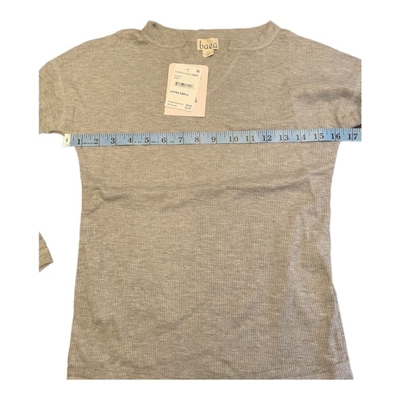 𝅺baea Flare Sleeve T-shirt In Grey - Picture 8 of 12